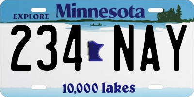 MN license plate 234NAY