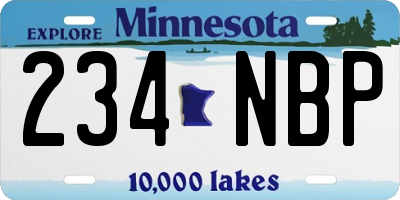MN license plate 234NBP