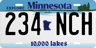 MN license plate 234NCH