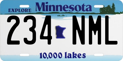 MN license plate 234NML