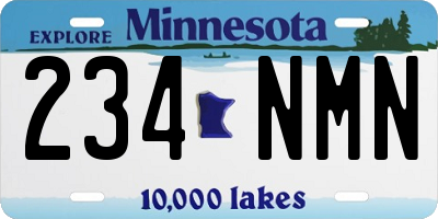 MN license plate 234NMN