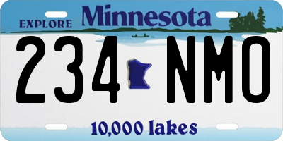 MN license plate 234NMO