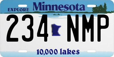 MN license plate 234NMP