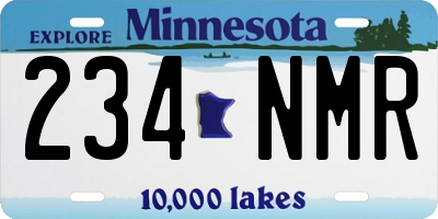 MN license plate 234NMR
