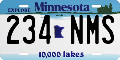 MN license plate 234NMS