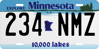 MN license plate 234NMZ