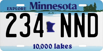 MN license plate 234NND