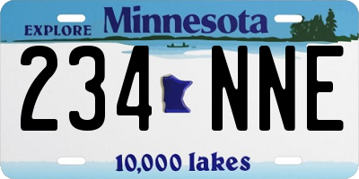 MN license plate 234NNE