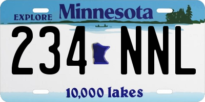 MN license plate 234NNL