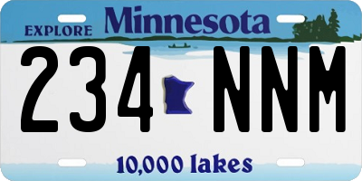 MN license plate 234NNM