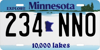 MN license plate 234NNO