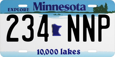 MN license plate 234NNP