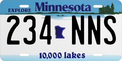 MN license plate 234NNS
