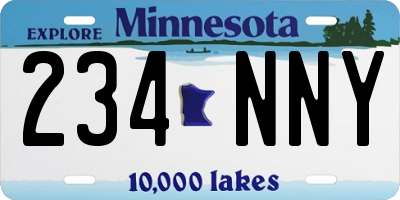 MN license plate 234NNY