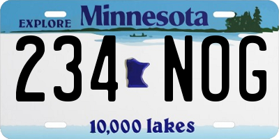 MN license plate 234NOG