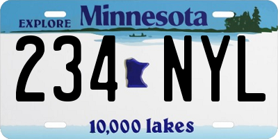 MN license plate 234NYL