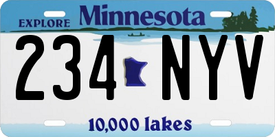 MN license plate 234NYV