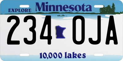 MN license plate 234OJA