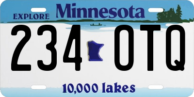 MN license plate 234OTQ