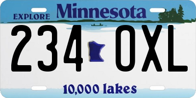MN license plate 234OXL