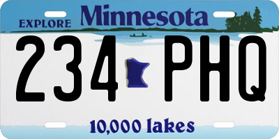 MN license plate 234PHQ