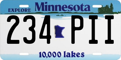 MN license plate 234PII