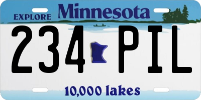MN license plate 234PIL