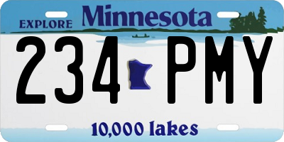 MN license plate 234PMY