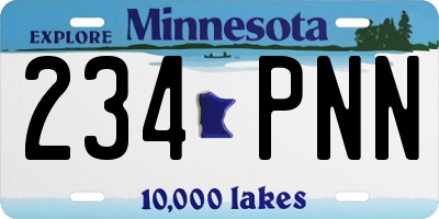 MN license plate 234PNN