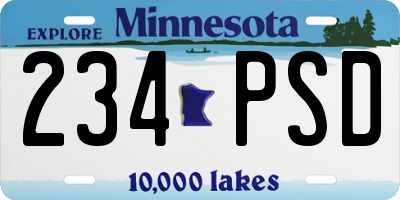 MN license plate 234PSD