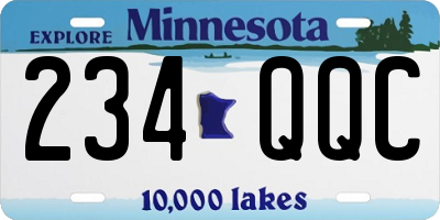 MN license plate 234QQC