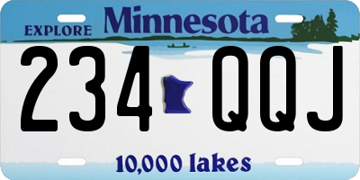 MN license plate 234QQJ