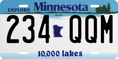 MN license plate 234QQM