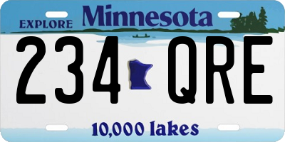 MN license plate 234QRE