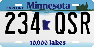MN license plate 234QSR