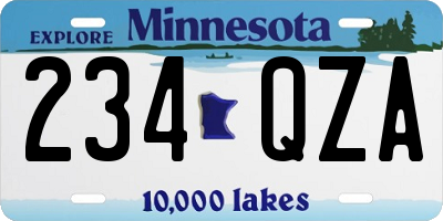 MN license plate 234QZA