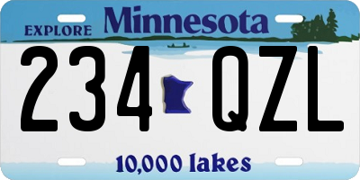 MN license plate 234QZL