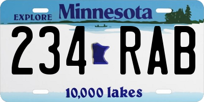 MN license plate 234RAB