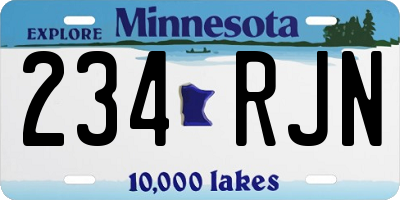 MN license plate 234RJN