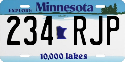 MN license plate 234RJP