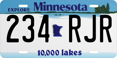 MN license plate 234RJR