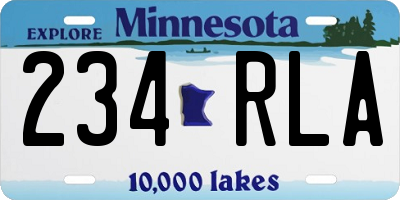MN license plate 234RLA