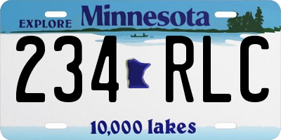 MN license plate 234RLC