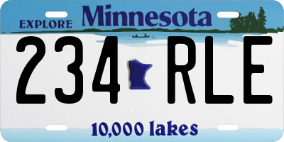 MN license plate 234RLE