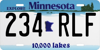 MN license plate 234RLF