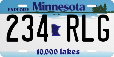 MN license plate 234RLG