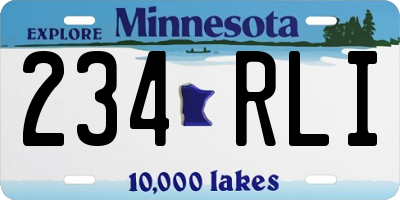 MN license plate 234RLI