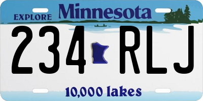 MN license plate 234RLJ