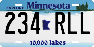 MN license plate 234RLL