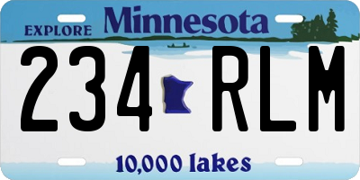 MN license plate 234RLM